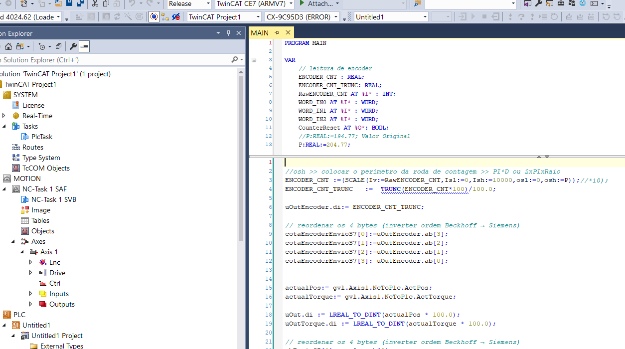 Home beckhoff programming
